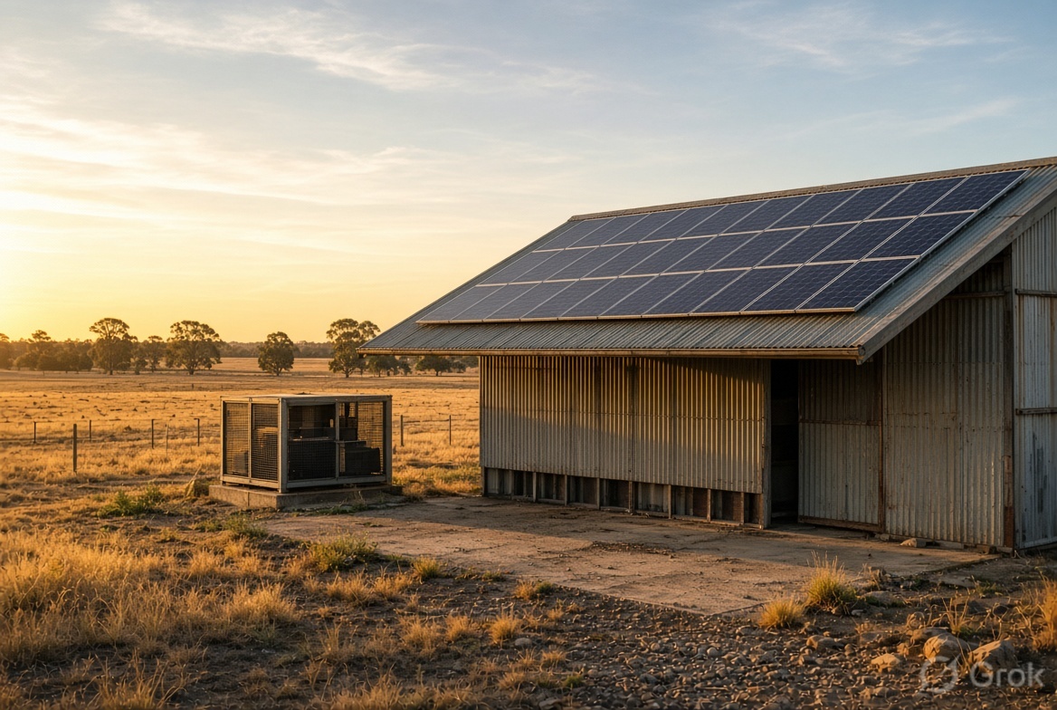 Farm shed solar and backup power
